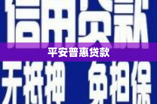 莎车平安普惠贷款