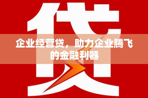 兰西企业经营贷，助力企业腾飞的金融利器