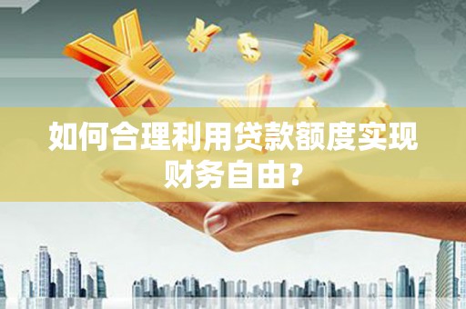 新泰如何合理利用贷款额度实现财务自由？
