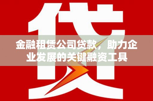 武义金融租赁公司贷款，助力企业发展的关键融资工具