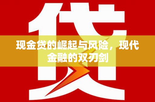 昭化现金贷的崛起与风险，现代金融的双刃剑
