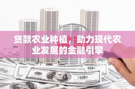 界首贷款农业种植，助力现代农业发展的金融引擎