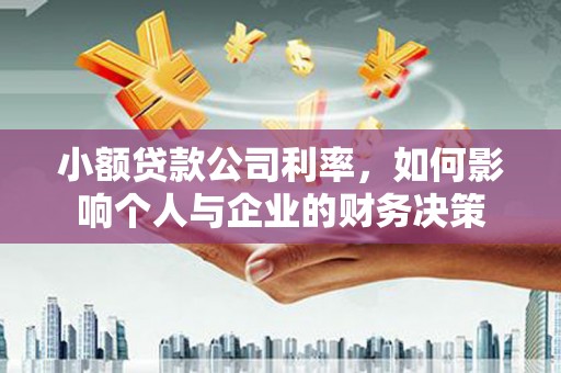民和小额贷款公司利率，如何影响个人与企业的财务决策