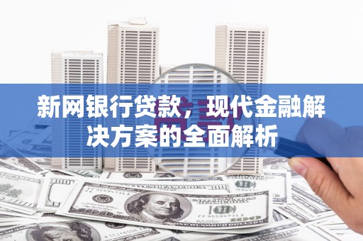 伸港新网银行贷款，现代金融解决方案的全面解析